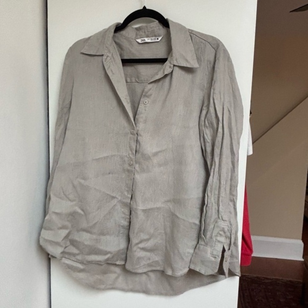Gray Button-Up Shirt